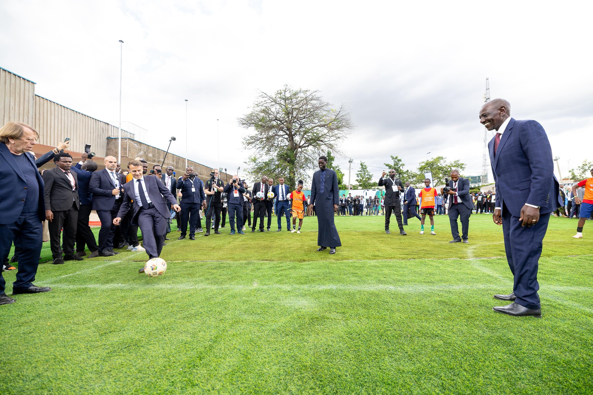 Macron, Ruto and Faye showcase football skills