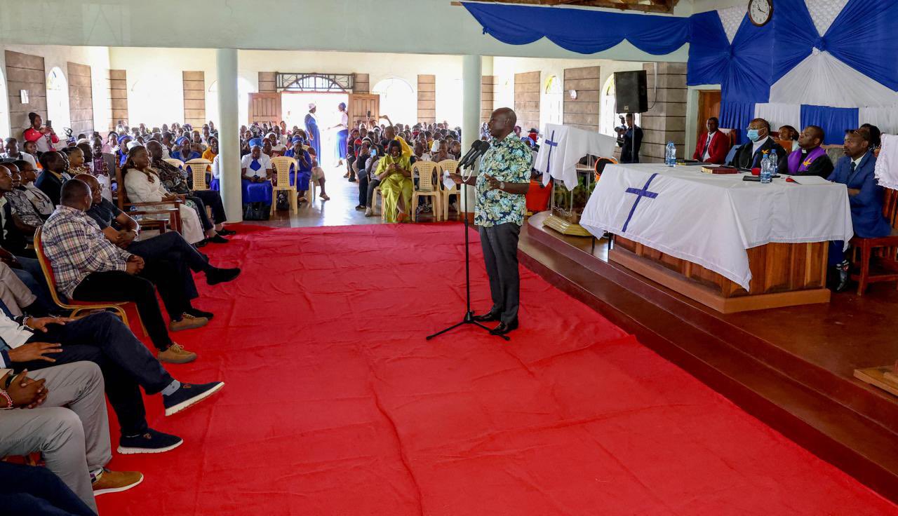 Former Deputy President Rigathi Gachagua speaking on May 3, in Kajiado / HANDOUT