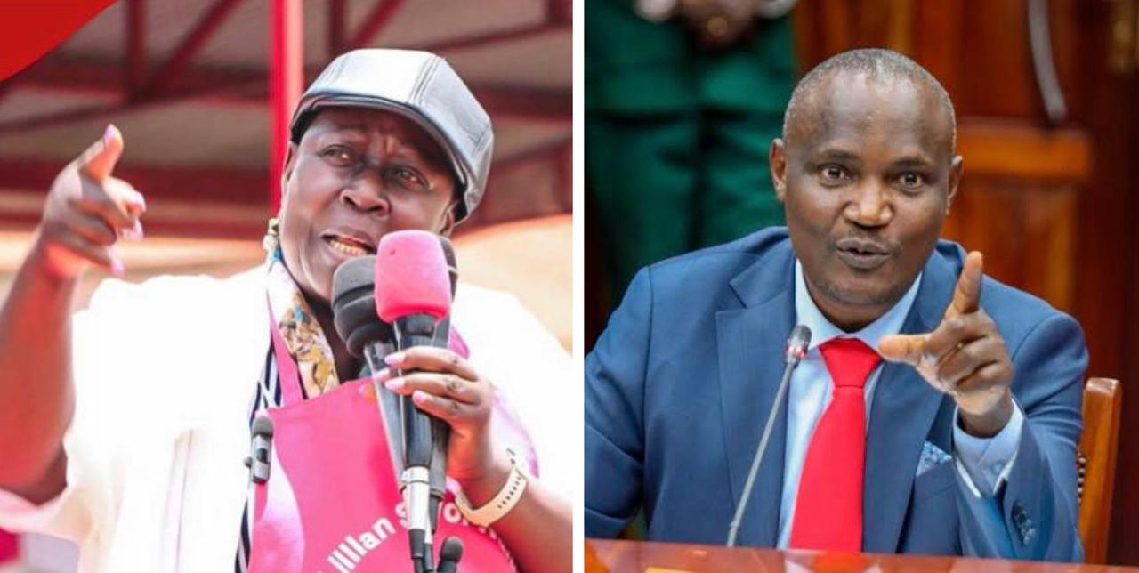 A collage of Kisumu Woman Representative Ruth Odinga and Treasury Cabinet Secretary John Mbadi