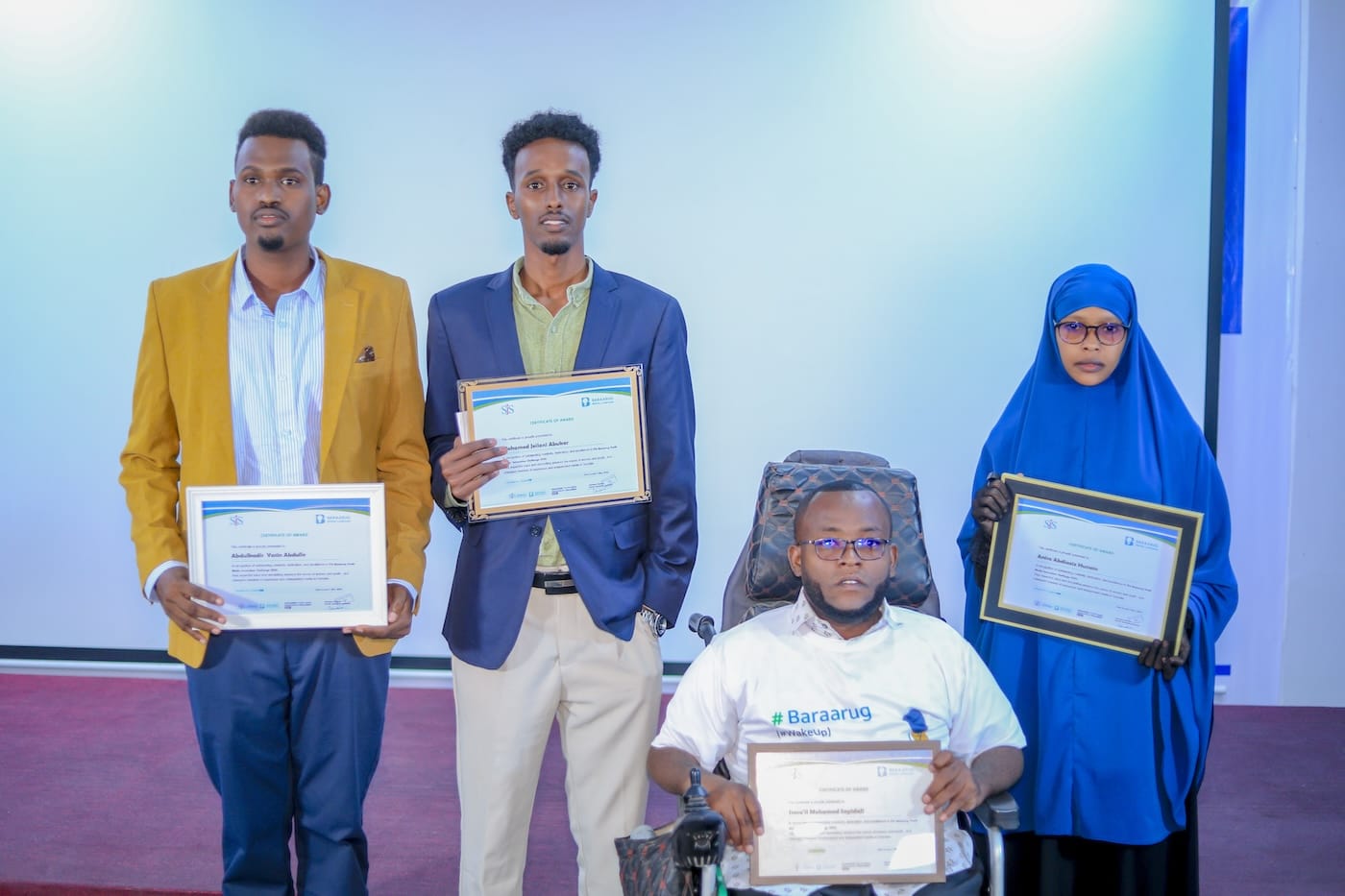 Somali journalists honoured by Somali Journalists Syndicate (SJS) for their courageous reporting/HANDOUT