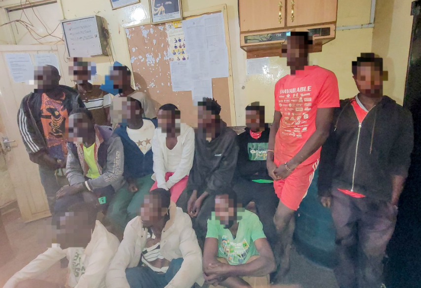 Some of the suspects linked to criminal gang activities in Trans Nzoia/HANDOUT