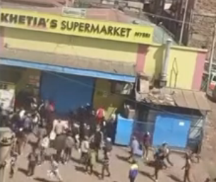 Protesters loot supermarket during fuel demos