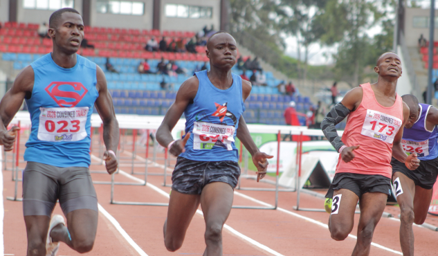Sprinters Jason Ogega (023) and John Kyengo (173) compete in a previous AK event/ TEDDY MULEI