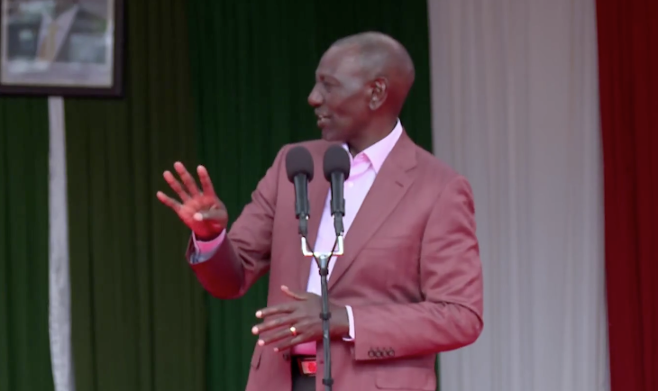 President William Ruto speaking at Njiiri School, Murang’a County / Screengrab
