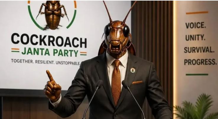 India has a new political superstar - a cockroach