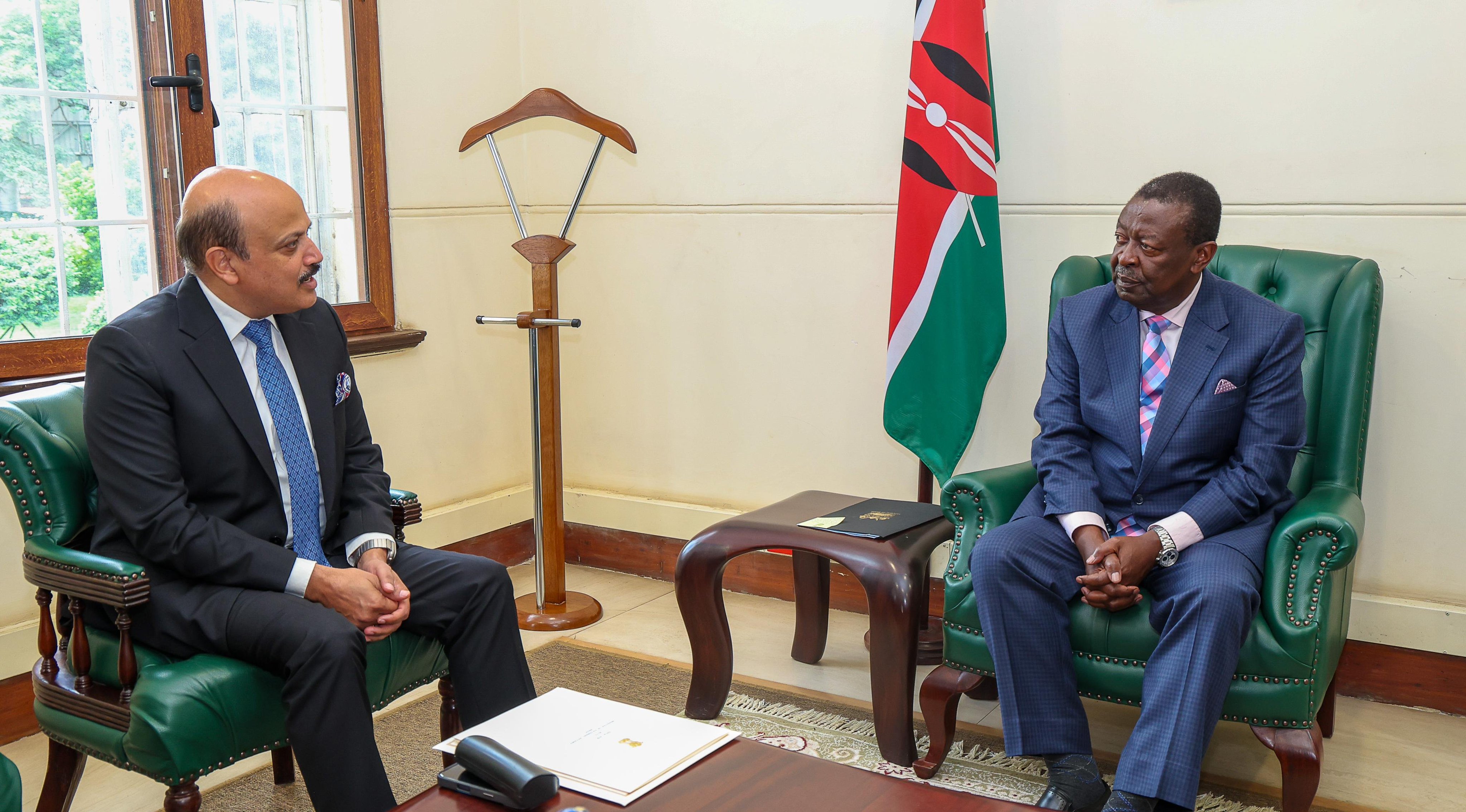 India Commerce Secretary with Foreign Affairs CS Musalia Mudavadi at Railways office on April 28, 2026