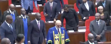 President William Ruto arrives in Tanzania (Dodoma) Parliament to address MPs / Screengrab
