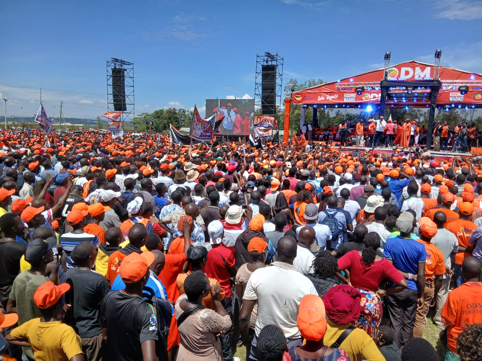 ODM Kisumu rally draws thousands of supporters