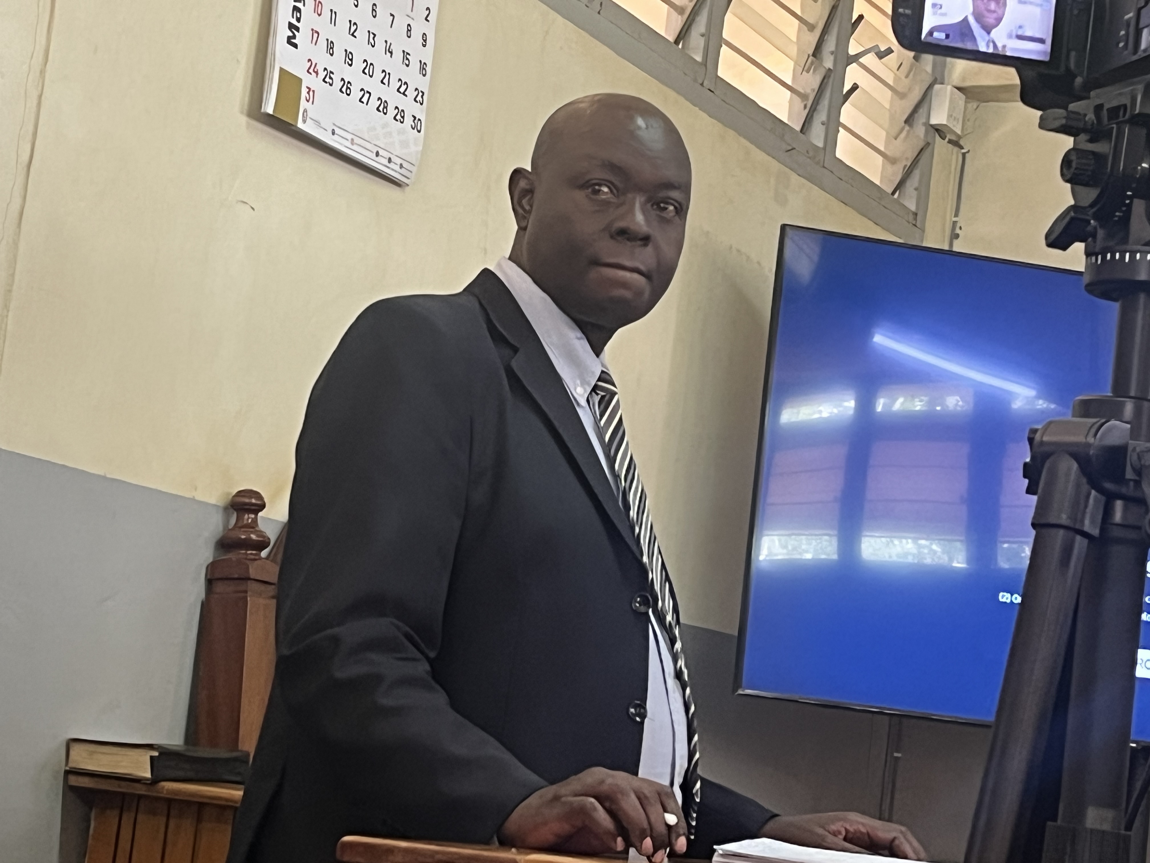 MTRH Finance Director Mathew Birgen testifying befiore a court in Eldoret