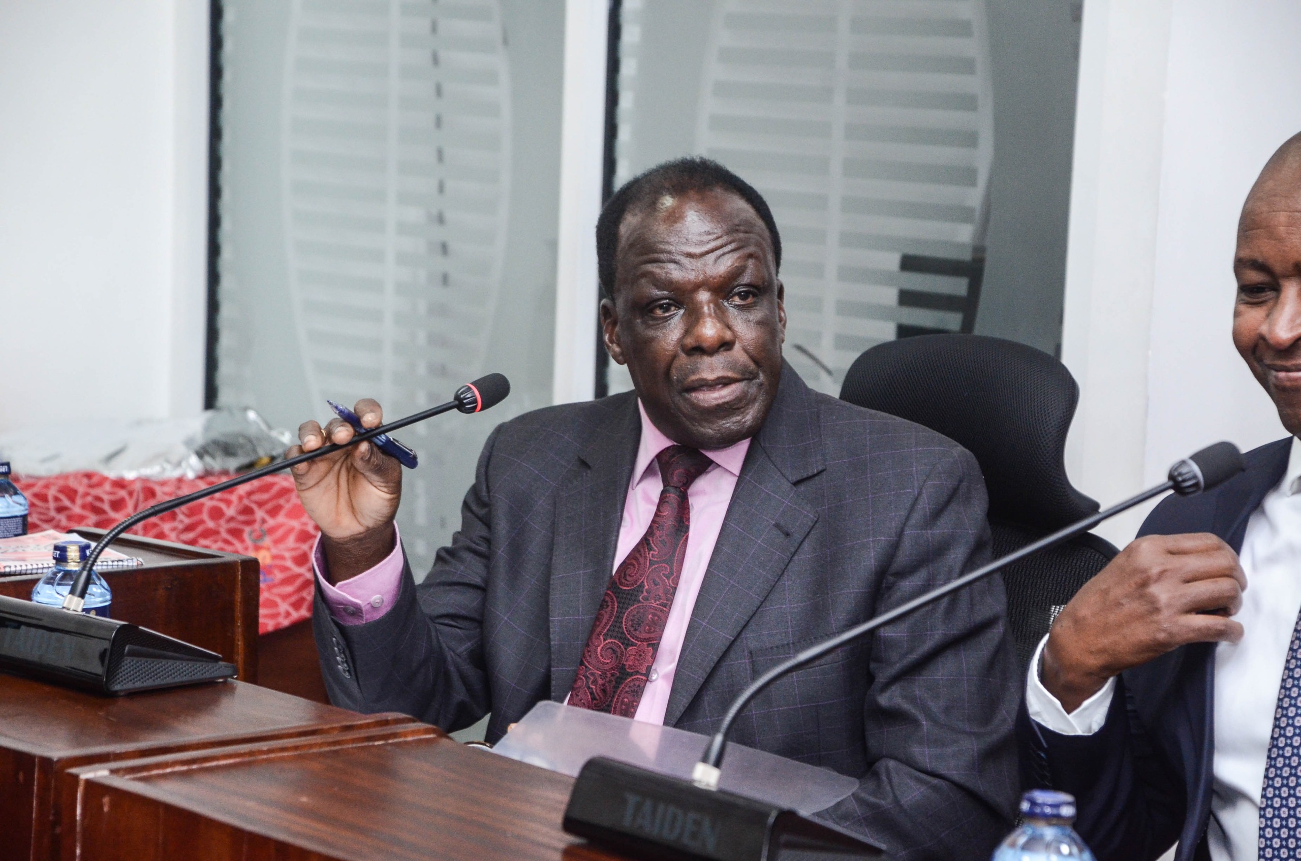 Cooperative CS Wycliffe Oparanya, when he appeared before the Senate Committee on Trade, Industrialisation and Tourism to deliberate on the status of recovery of funds misappropriated in the Kenya Union of Savings and Credit Cooperative Saccos  at Bunge Towers on May 12 2026.