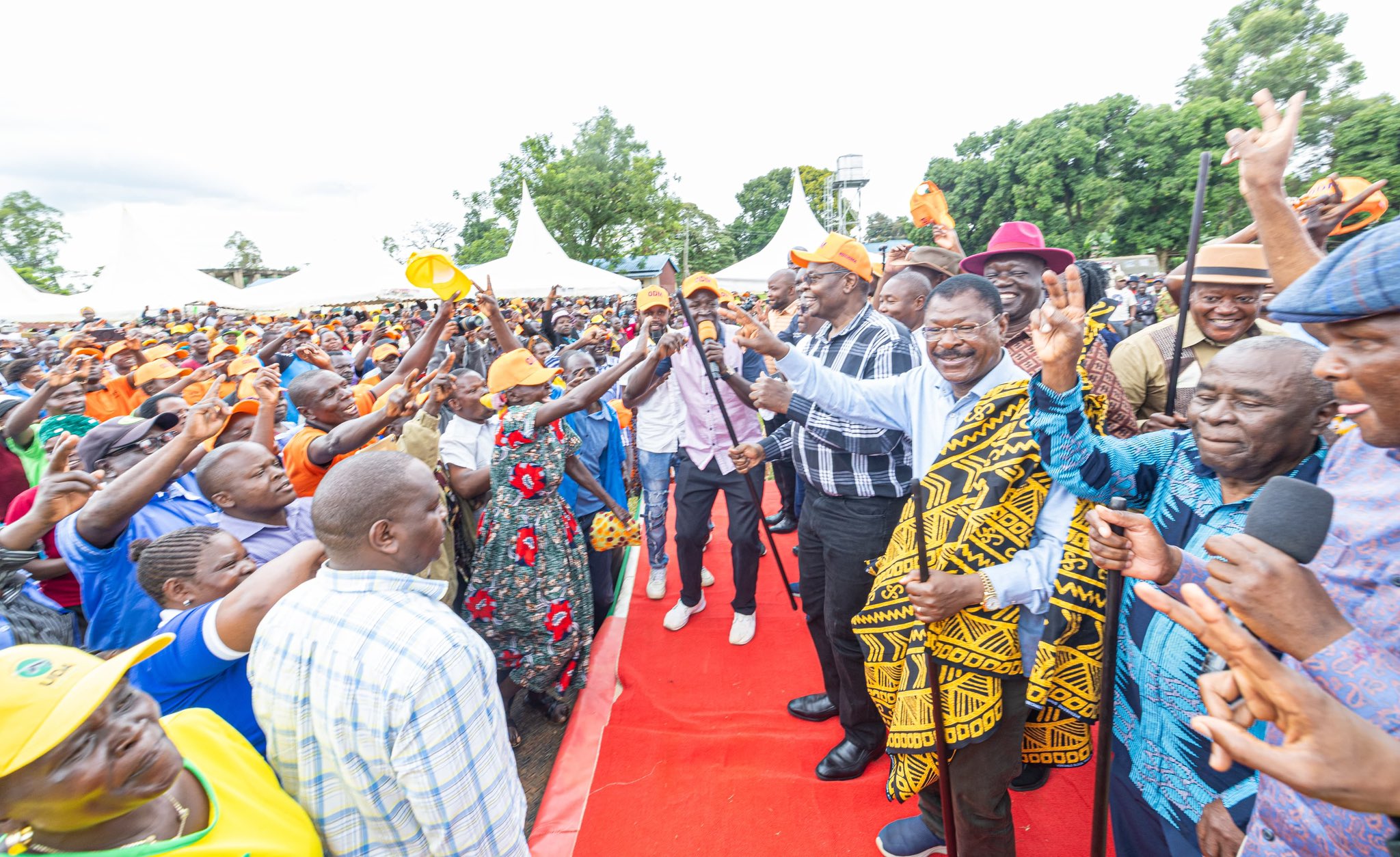 Busia Governor Paul Otuoma and National Assembly Speaker Moses Wetang'ula during a youth empowerment forum at St. Catherine Special School in Butula on May 2, 2026