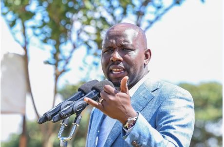Interior Cabinet Secretary Kipchumba Murkomen, makes his remarks at the Presbyterian Church of East Africa Ngaini in Mathira on May 3, 2026