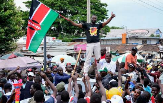 Nairobi Senator Edwin Sifuna during a Linda Mwananch rally in Kisumu/ SIFUNA/X