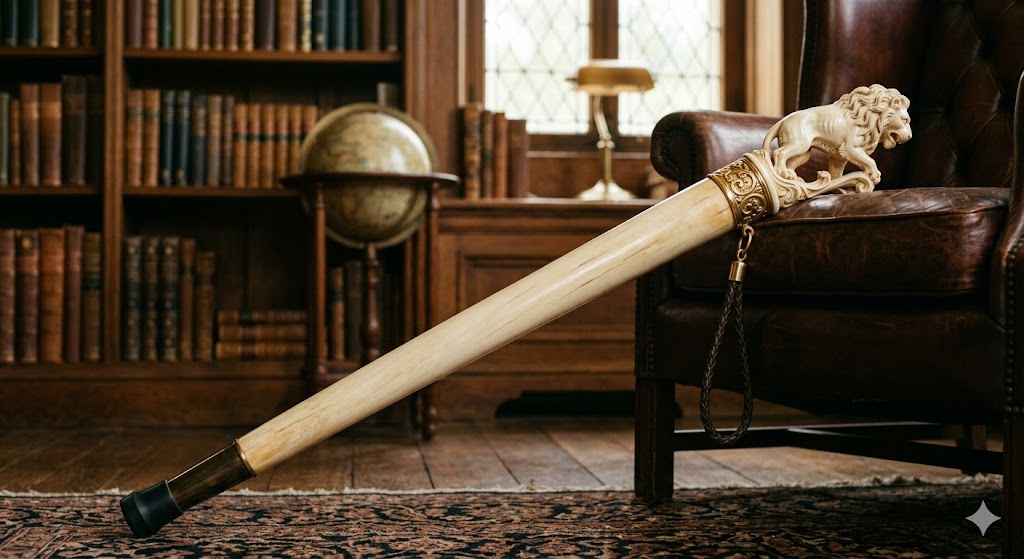 An image of a walking stick made from ivory