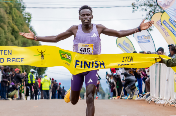 Amos Kiprotich wins the men's 15km road race/ HANDOUT