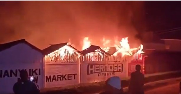 Traders count losses as fire razes new Nanyuki Market