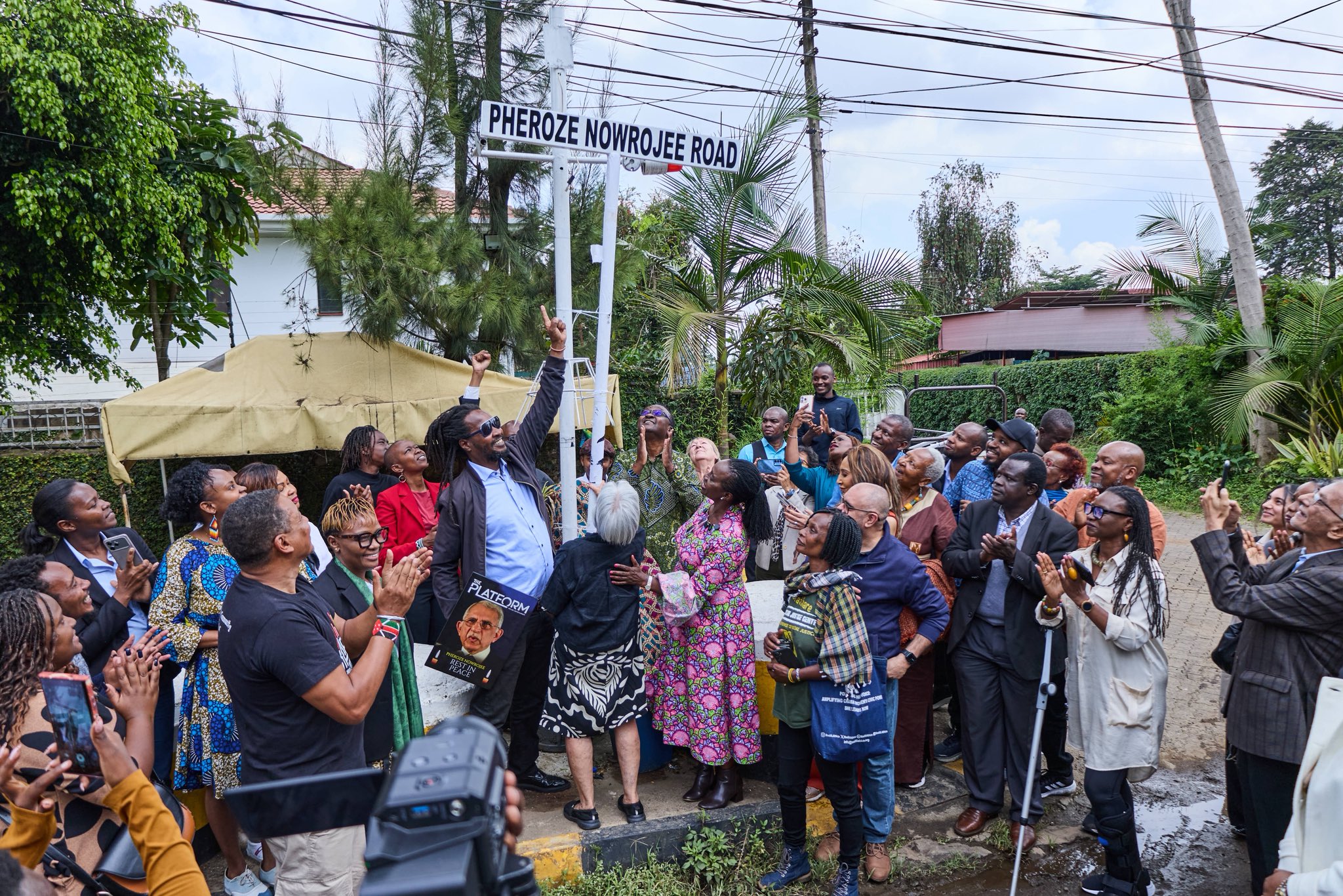 Leaders, Kenyans attend the renaming ceremony of Galana Road to Pheroze Nowrojee in Kilimani on May 4, 2026  / BONIFACE MWANGI X