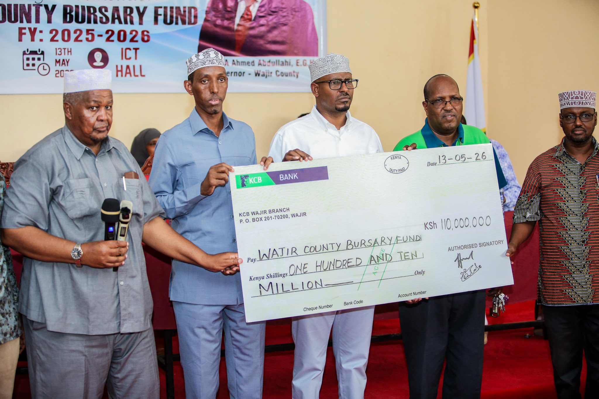 Relief for Wajir parents as governor Abdullahi disburses bursaries
