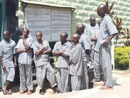 Inmates posing for a photo