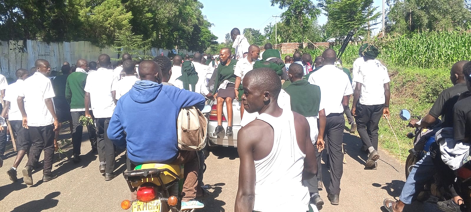 Shanderema secondary school sign post in Mumias East