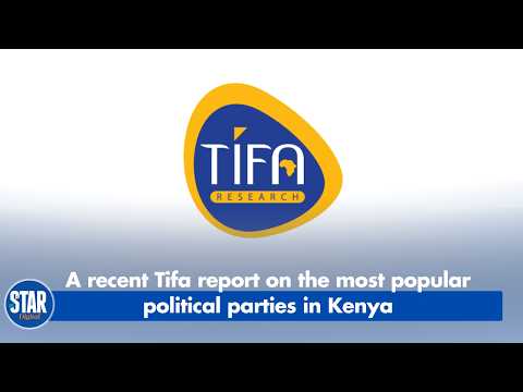 A recent Tifa report on the most popular political parties in Kenya