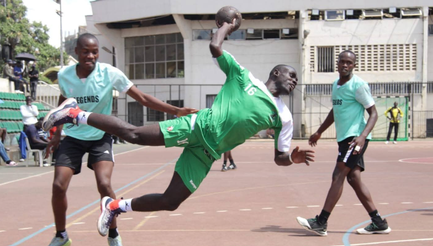 Ulinzi Sharks Captain Maurice Odongo dives to score during a previous match at Nyayo/ HANDOUT