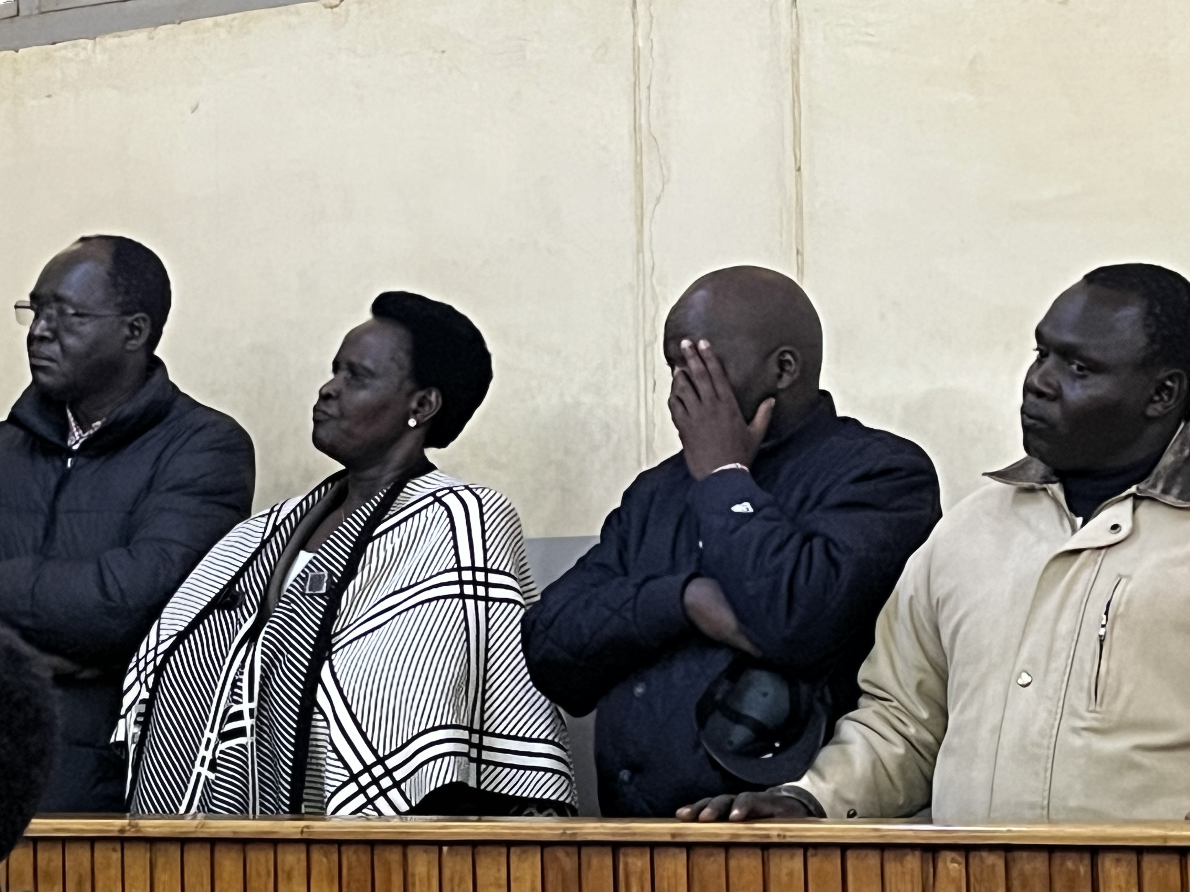 The four suspects charged over alleged theft of bursary funds in West Pokot