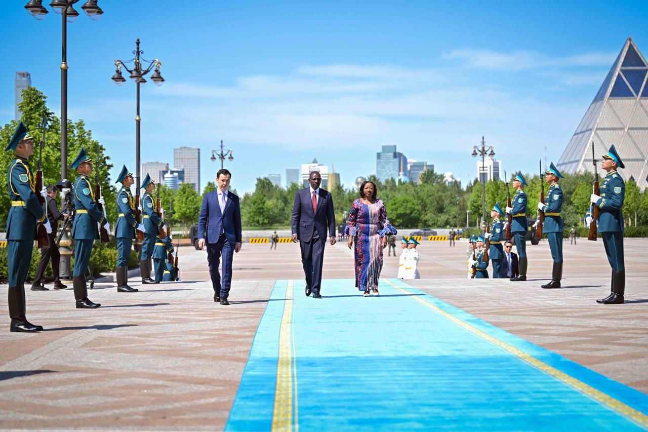 [PHOTOS] Ruto accorded state reception in Kazakhstan