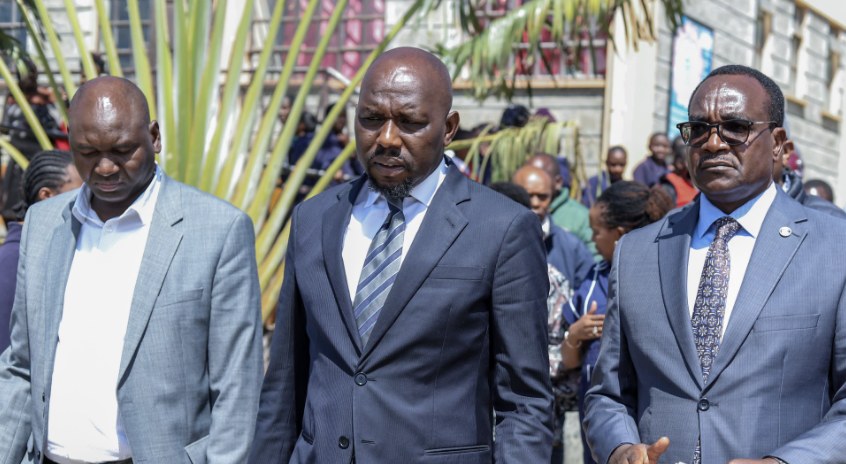 PHOTOS: Ogamba, Murkomen visit Utumishi Girls after fire tragedy
