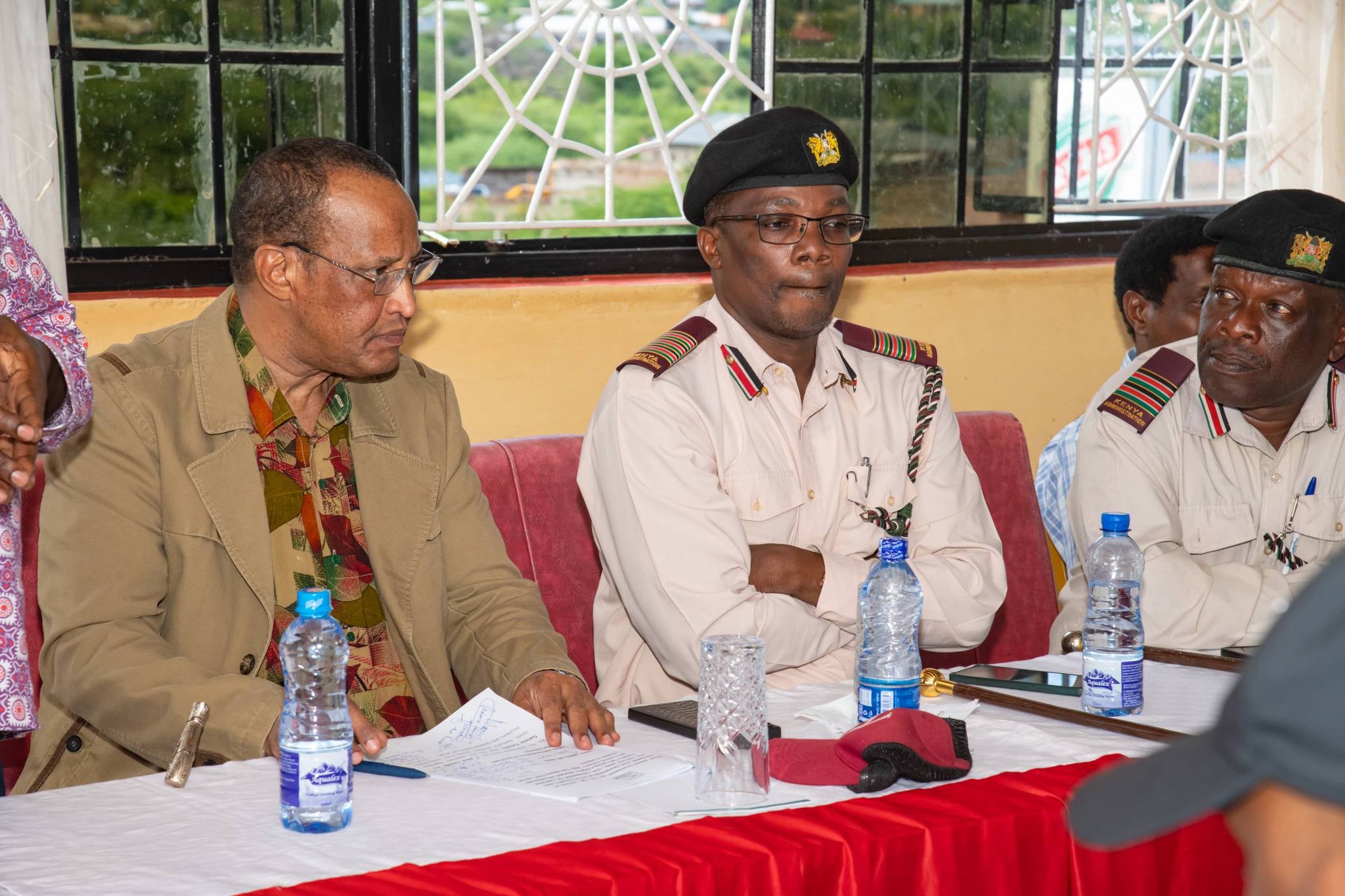 Leaders during the security meeting