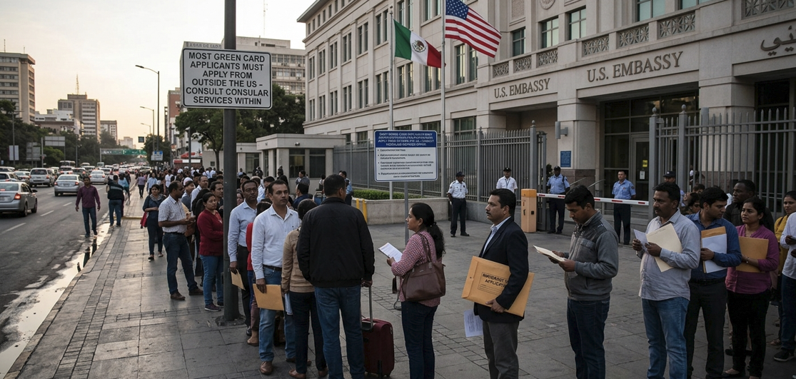 Most people seeking green cards must now apply from outside the US