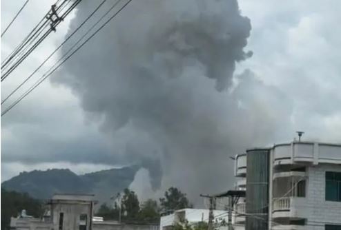 Blast kills dozens in rebel-held village in Myanmar