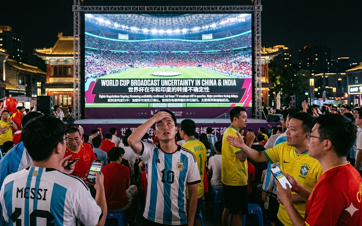 World Cup fans in China and India face broadcast uncertainty