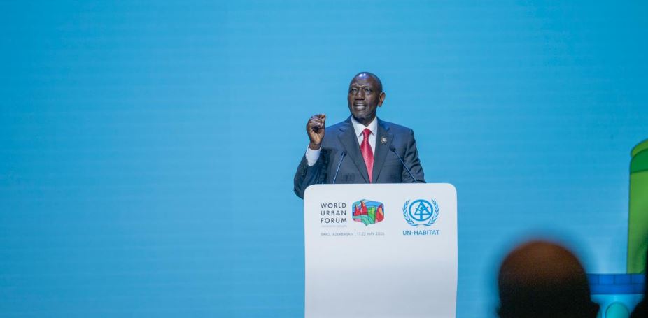 [PHOTOS] Ruto addresses opening session of World Urban Forum in Baku