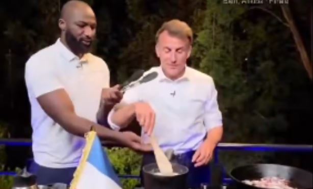 Macron swaps diplomacy for Ugali, cooks with Ombachi