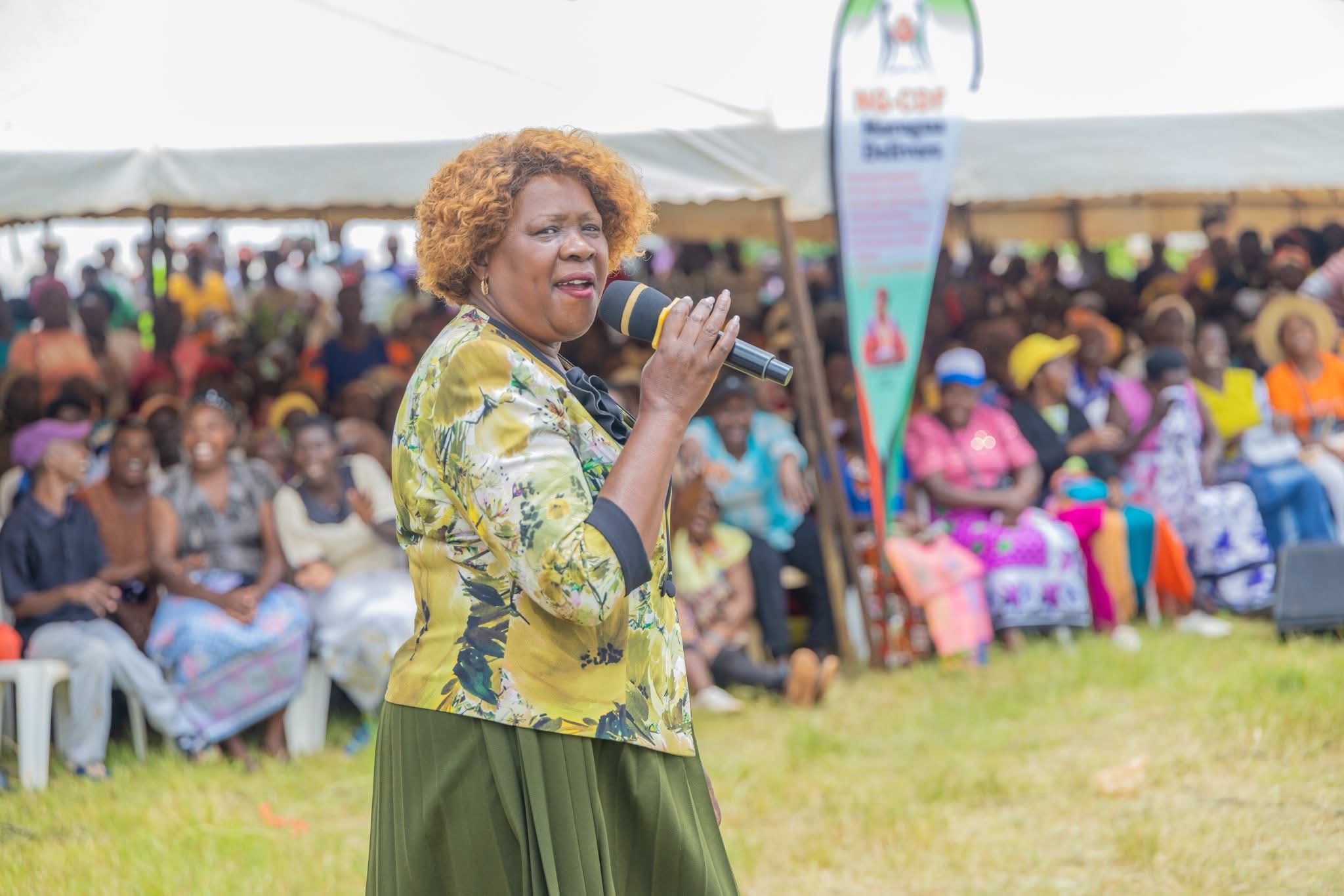 Lands CS Alice Wahome during a community meeting at Gachagi, Maragua constituency, Murang'a, on May 7, 2026 ALICE WAITHERA