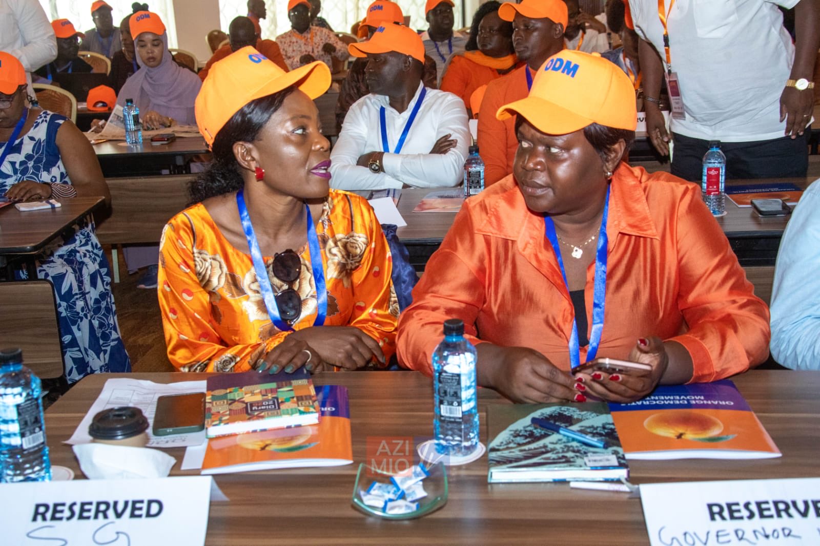 ODM acting secretary general Catherine Omanyo and national chairperson Gladys Wanga during day two of ODM retreat in Mombasa, May 4, 2024. /ODM