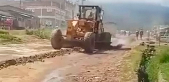Nyandarua protesters allegedly force grader to fix road or risk being torched