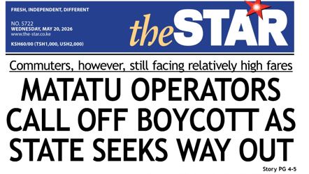 Brief: Matatus call off boycott as state seeks way out