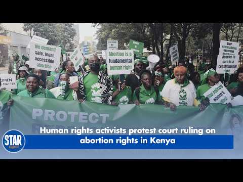 Human rights activists protest court ruling on abortion rights in Kenya