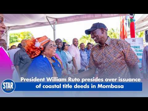 President William Ruto presides over issuance of coastal title deeds in Mombasa