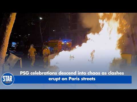 PSG celebrations descend into chaos as clashes erupt on Paris streets