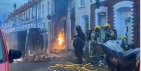 Houses, cars set on fire in Northern Ireland night of disorder