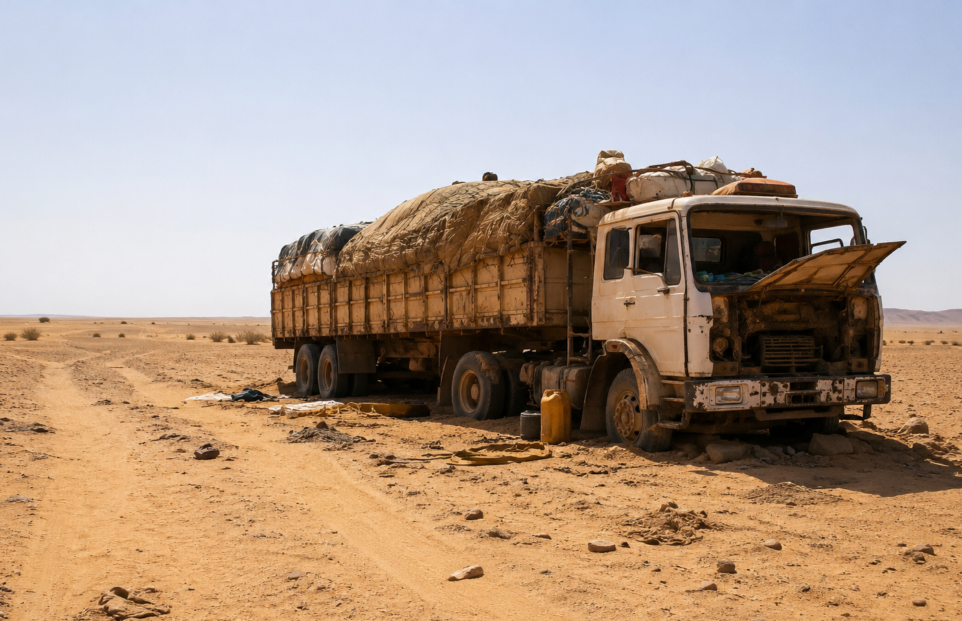 Nearly 50 people die of thirst in Sahara desert after lorry breaks down