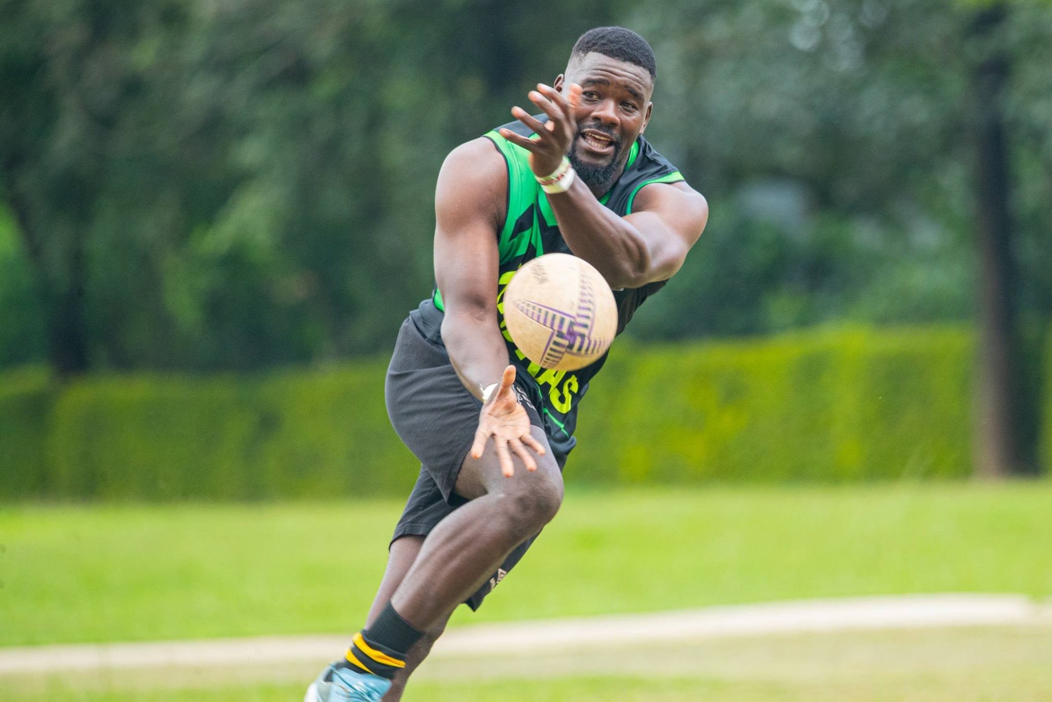 Kabras utility back Derrick Ashiundu in training session