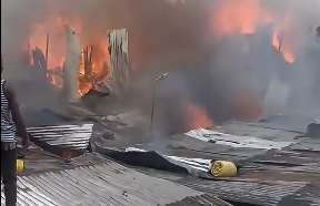 Fire breaks out at Mlango Kubwa in Mathare