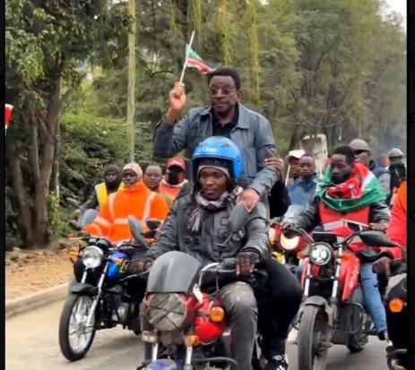 Flag in hand, Orengo rides into protest action