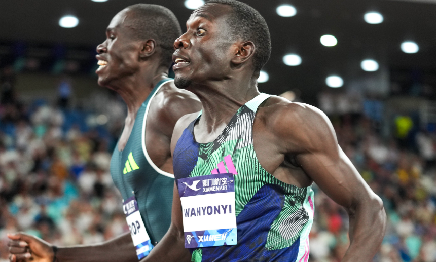 Emmanuel Wanyonyi and Marco Arop in a previous race/ FILE