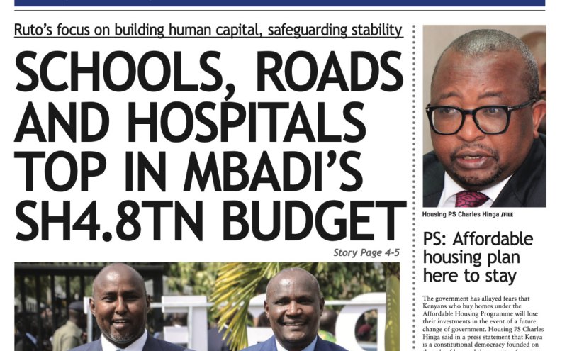 Brief: Schools, roads, hospitals top Sh4.8tn budget