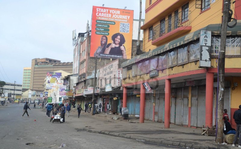 PHOTOS: Nairobi CBD Becomes a Ghost Town as Traders Close Shops